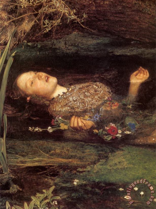 John Everett Millais Ophelia [detail] Art Print